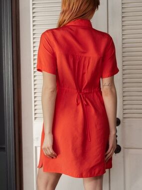Darling Coffee Short Dress in Poppy